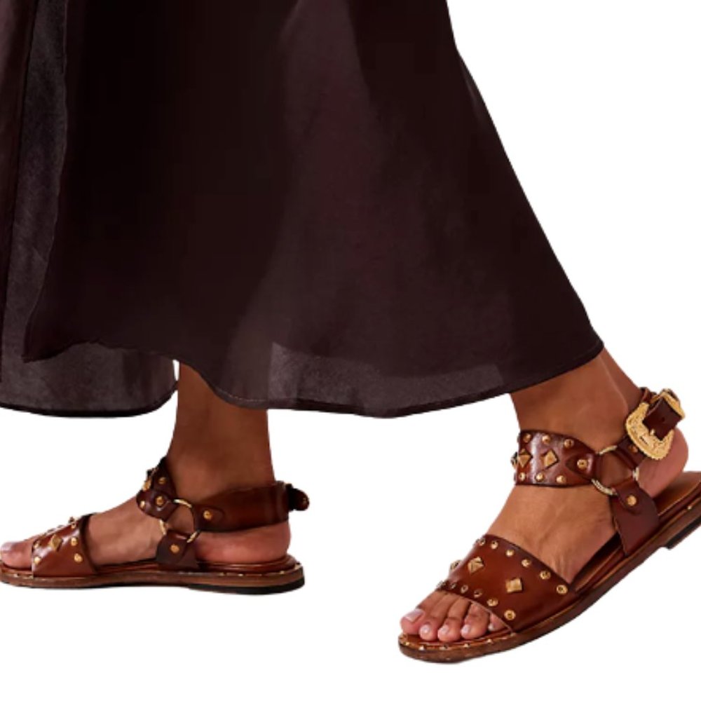 Free People Women's Ryane Studded Sandals, 38, NWOB